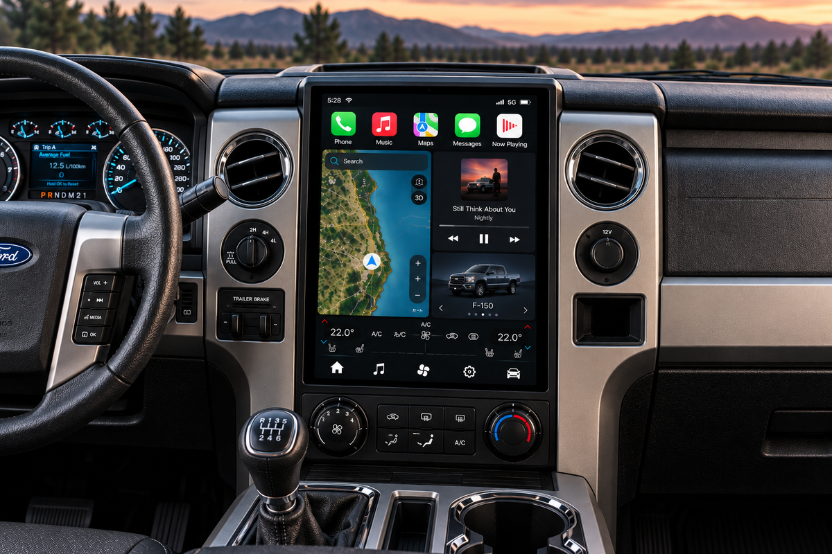 Ford F-150 2009–2014 — 12.1"/13"+ Vertical CarPlay Screen